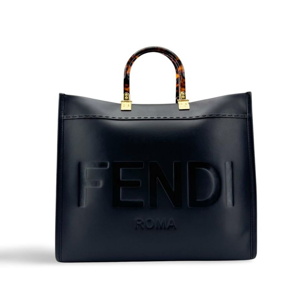 Fendi Sunshine Medium Shopper Bag Black